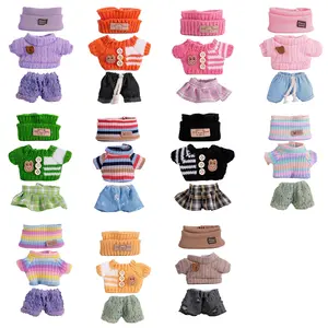 11 sets clothes for Labubu,Labubu Outfits,Clothes Set for 17cm Lububu Doll,3 Piece Set Hat Clothing for LA BUBU, Stylish Adorable Accessories (No Doll&Shoes)