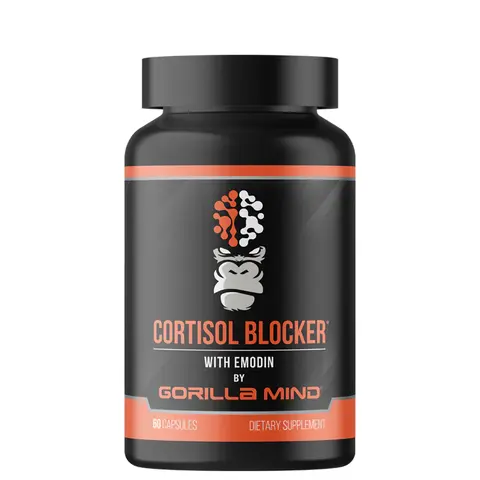Gorilla Mind Advanced Cortisol Blocker - Advanced Dietary Supplement, Enzyme Inhibitor, Insulin Sensitivity Support, Cutting Phase Aid, 60 Servings Capsules, GI-Sensitive Dosing, Prop 65 Compliant, 24 Months Shelf Life