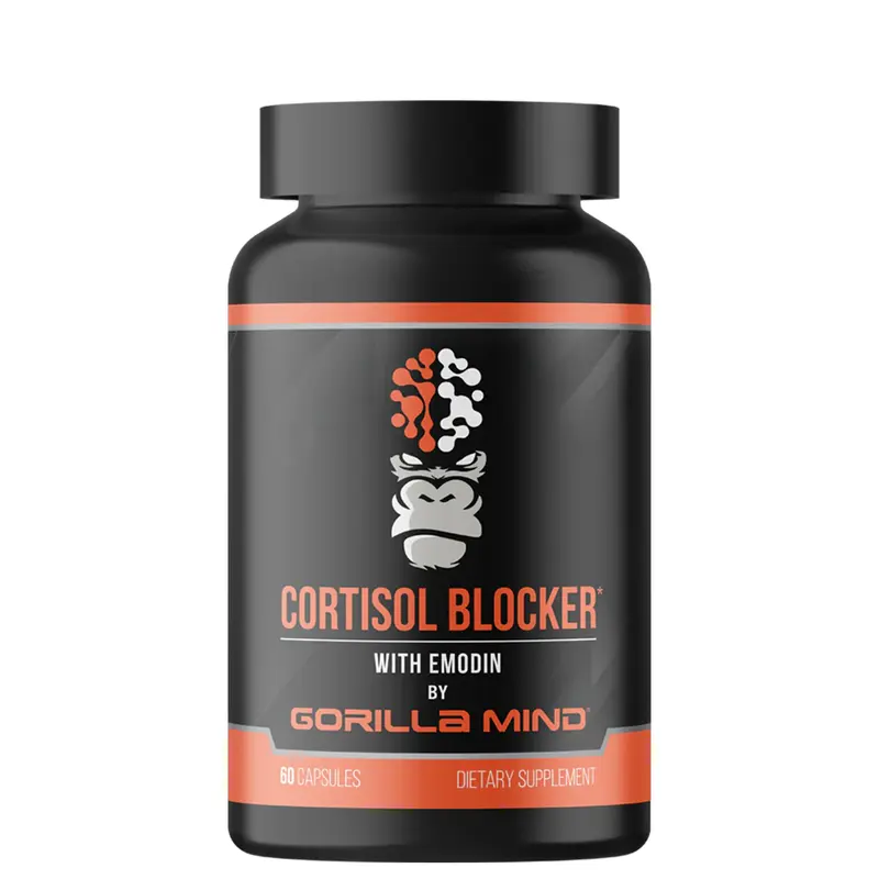 Gorilla Mind Advanced Cortisol Blocker - Advanced Dietary Supplement, Enzyme Inhibitor, Insulin Sensitivity Support, Cutting Phase Aid, 60 Servings Capsules, GI-Sensitive Dosing, Prop 65 Compliant, 24 Months Shelf Life