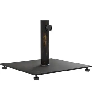 29 Lbs Weighted Umbrella Base With 4 Leveling Pads For Sloped Backyard Or Deck Use With Table For Umbrellas Up To 13 Ft