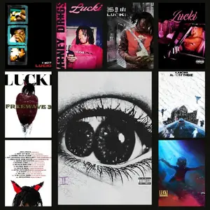 Lucki Rapper Retro Poster Canvas Painting Cafe Bar Room Modern Home Living Room Bedroom Wall Decoration Art