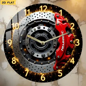 2D flat single-piece dynamic caliper wall clock, an ideal choice for modern living room decoration, a great gift for technology enthusiasts and holidays, silent clock for Halloween and Christmas decoration, 2D flat design