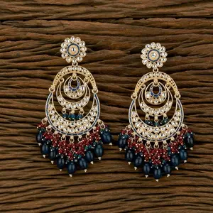 Maharani beaded earrings gold plated