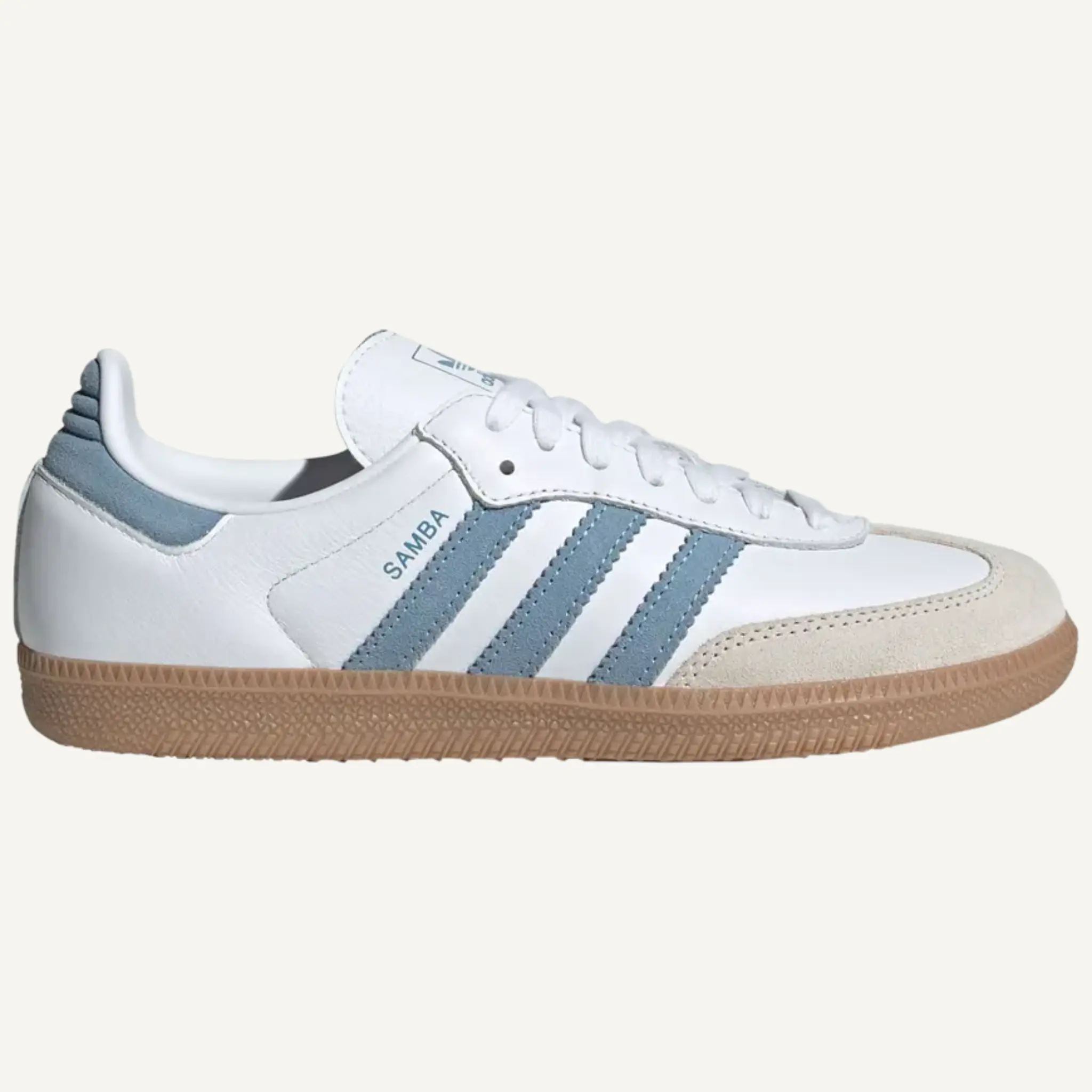 Adidas Originals Women's White/Ash Blue Samba OG Sneakers, JS1391 (No Box)