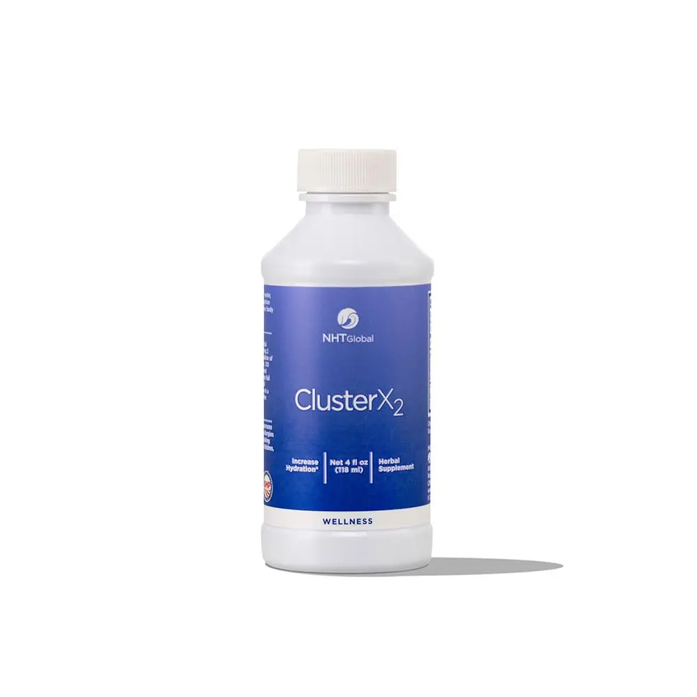 ClusterX2 Liquid Hydration Concentrate by NHT Global, 4 fl oz | A unique liquid concentrate created to mix with water and support everyday hydration at the cellular level.