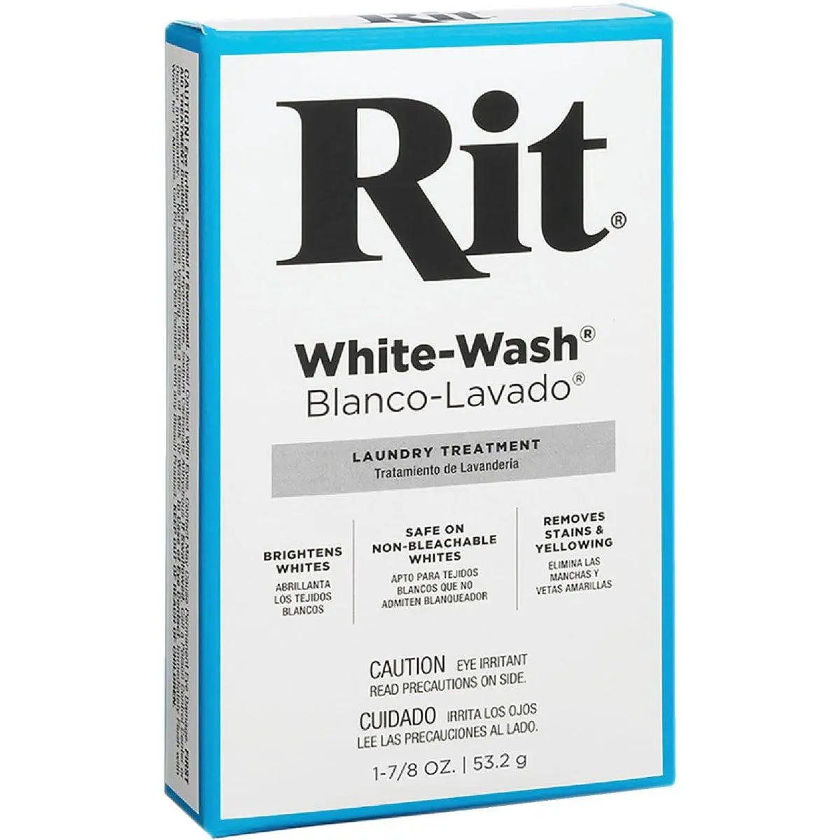 Rit White Wash Powder - Brightens Whites, Laundry Care, Powder Form, 1.875 oz Single Box, 1 Pack