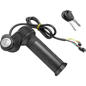 Full Twist Throttle for Ridstar Q20, 3-Pin Ebike Twist Throttle Grip for Ridstar Q20/Q20Lite/Q20Pro/H20/H26Pro/H20 Waterproof with 2 Keys for Electric Bicycle