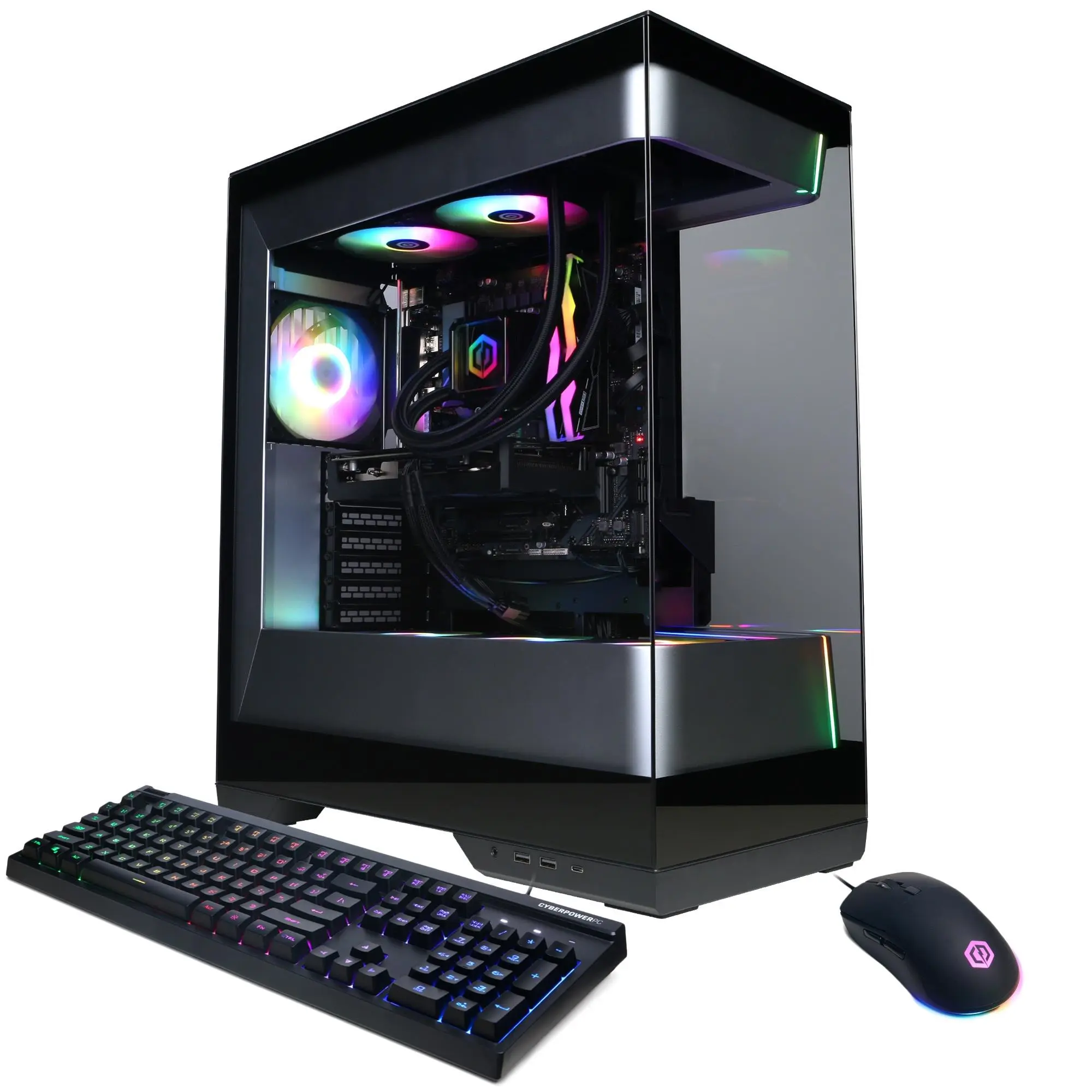 CyberPowerPC SLC11340CPG Gaming Desktop PC, Intel Core Ultra 9 285, 32GB DDR5, Radeon RX 9060 XT 16GB, 2TB PCIe 4.0 NVMe SSD, WiFi/BT, RGB Gaming Keyboard/Mouse & Windows 11 Home