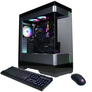 CyberPowerPC SLC11340CPG Gaming Desktop PC, Intel Core Ultra 9 285, 32GB DDR5, Radeon RX 9060 XT 16GB, 2TB PCIe 4.0 NVMe SSD, WiFi/BT, RGB Gaming Keyboard/Mouse & Windows 11 Home