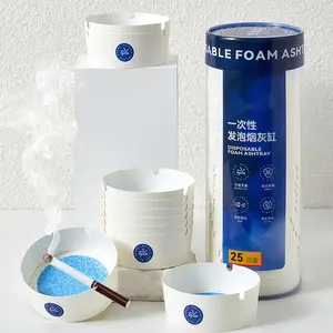25 Pcs High-end Disposable Paper Ashtrays, Portable Thickened Smokeless Ashtray with Ash Absorbing Balm, Suitable for Offices, Living Rooms, Bedrooms, Etc