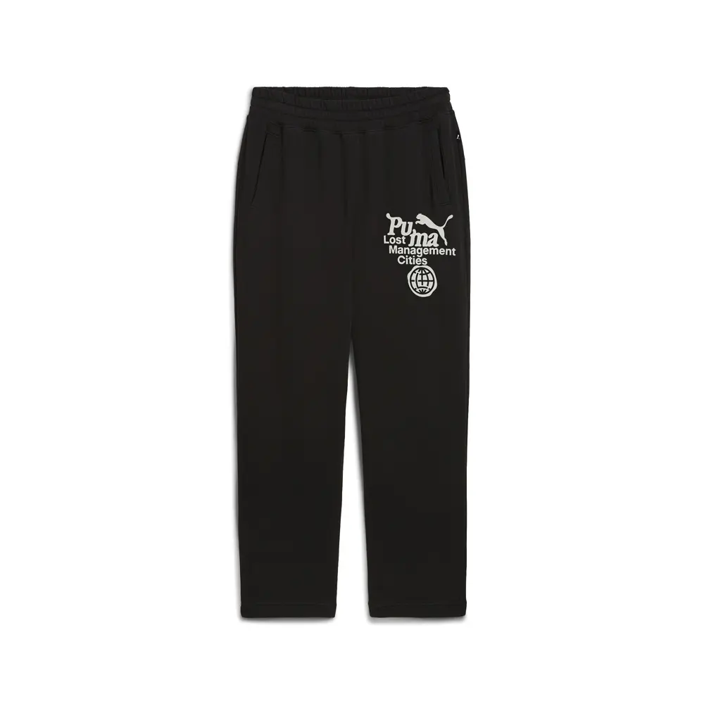 PUMA Mens X Lost Management Cities Graphic Drawstring Sweatpants Casual - Black