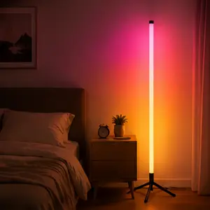 Smart LED Floor Lamp, RGB Color Changing, Music Sync, Romantic Atmosphere, Ideal for Dance Halls, Gaming Rooms, Home Parties, Holiday Decor