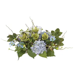 Hydrangea Candleabrum Centerpiece by Nearly Natural Hydrangea Candleabrum Centerpiece by Nearly Natural