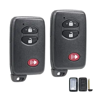 2 Replacement  For 2010 2011 2012 2013 2014 2015 TOYOTA PRIUS Smart  Remote Car Key Fob SHELL CASE Uncut Blade 3 Button HYQ14ACX