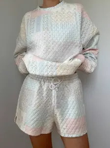 Quilted Shades Of Blue Shorts