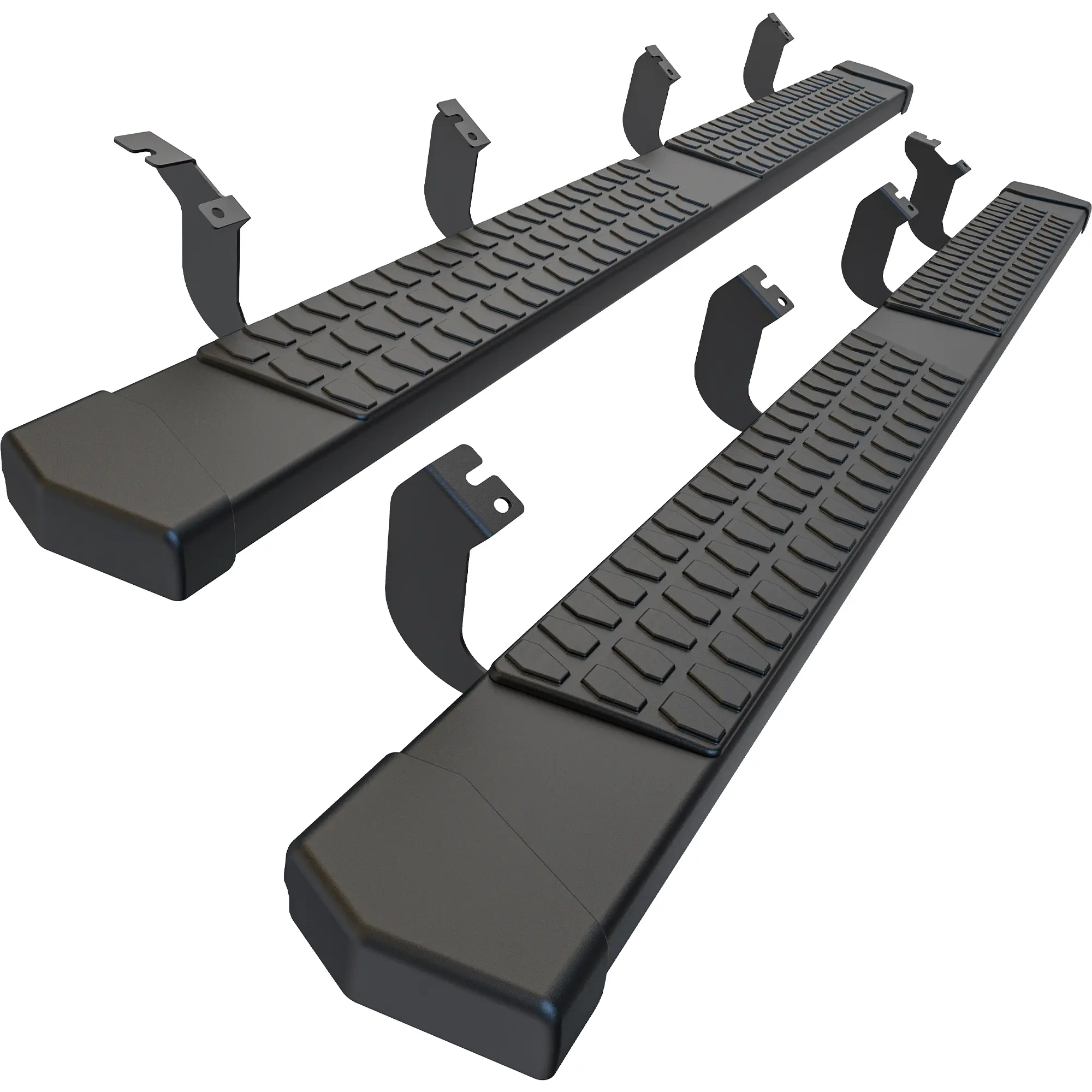 6 Inches Running Boards Side Steps Compatible with 2022-2026 Toyota Tundra Crewmax Cab 4 Full Size Doors, Black Textured Aluminum Nerf Bars
