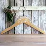 Wedding Hanger Bride Wooden Bridal Hanger for Wedding Party Gifts Bachelorette Party Decoration Bridal Shower Bridemaid Favors Hanging Accessory