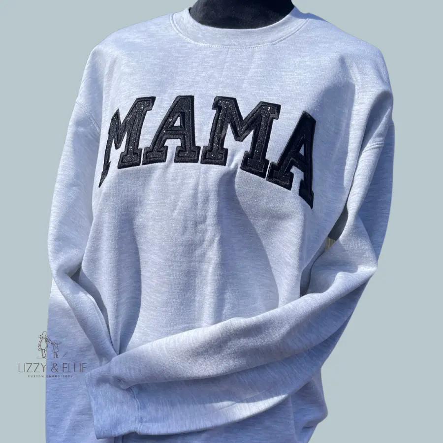 Embroidered Mama Sweater: Sparkly glitter,  Perfect gift for Mom