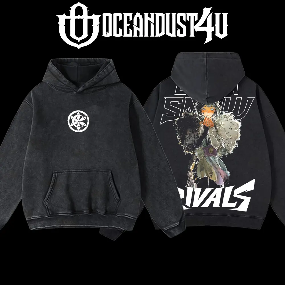 OceanDust4U Rivals Luna Snow Hoodie & T-Shirt 100% Premium Cotton Oversized Fit Pre-Washed Unisex Classic Top American Made