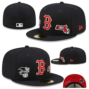 Collection New Era 59FIFTY MLB Fitted Cap Collection, Trending Blockcore Aesthetic Multi-Panel Flat Visor Baseball Hat