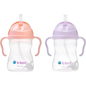 Cup with Weighted Straw 2-Pack Leak Proof Spill Proof Easy Grip BPA Free Dishwasher Safe for Babies 6m+ to Toddlers Tutti Frutti & Boysenberry 8oz