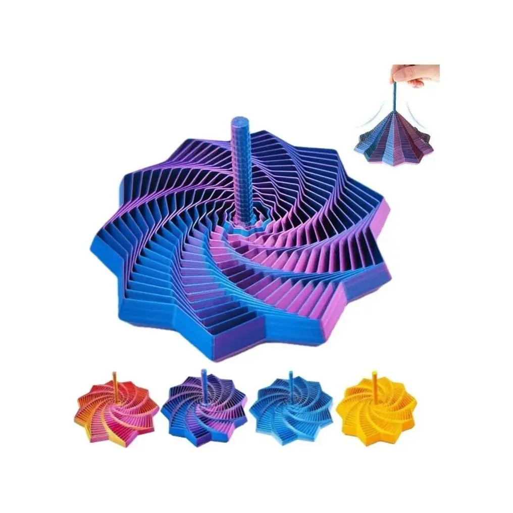 Expanded Sensory Fidget Star with Handles Model Colorsful Fractal Fidget Hexagon desktop decoration
