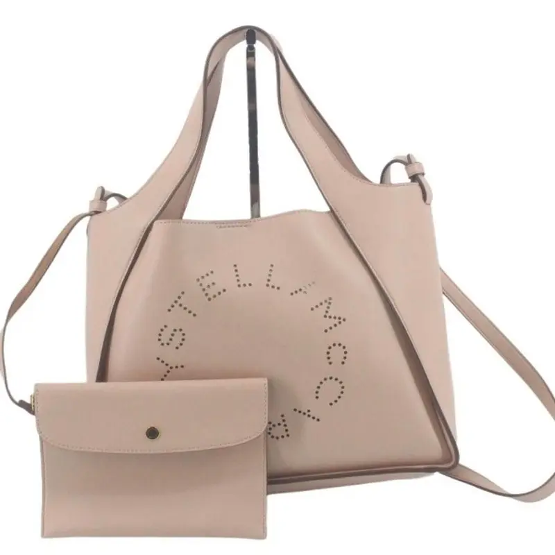 Pre-owned Stella McCartney Vegan Leather Tote Bags Used Perforated Logo Tote Bag 5.1 in, 12.4 in Shoulder Bag for Luggage Collection