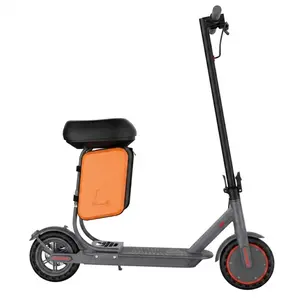 350W Electric Scooter with Seat & Box, 19MPH Top Speed,15 Miles Long Range Lightweight Bluetooth Scooter,Foldable Commuter E-Scooter with 8.5" Solid Tires,4 Speed Modes Adult Electric Scooter,Dual Brake System & APP Control for City/Daily/Urban Commute
