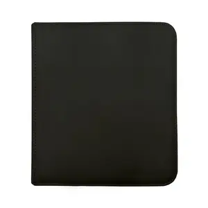 Trading Card PRO-Binder, Black 12-Pocket Zippered Binder with Acid-Free Materials, Non-PVC Materials, Framed Look, Low-Friction Backing for Collectibles