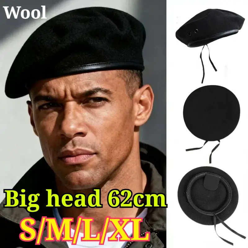 Shop Adjustable Wool Beret for Big Heads