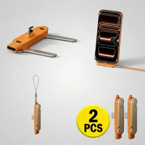 2 Pack 2-in-1 Charging Head with 360° Rotating Stand, Compatible with iPhone, Samsung, and Type-C — Charger Only, No Cable, Ideal for Office, Gaming, and Car Use