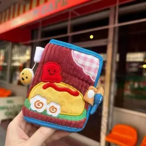 2026 Upgrade Version Women’s Cartoon Canvas Wallet – Denim Corduroy Small Foldable Zipper Coin Purse Card Holder, TikTokShopBlackFriday Thanksgiving Deal