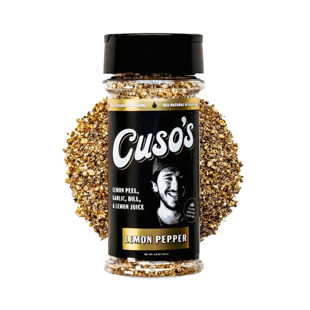 Cuso’s Lemon Pepper Seasoning – Bright, Zesty Citrus Pepper Blend for Grilling, Chicken & Seafood Spices Flavor