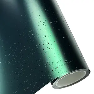 Premium Pet Ghost Venom Green Chrome Metallic Vinyl Wrap Film, Air Release Self Adhesive, DIY Car Motorcycle Sticker Decal