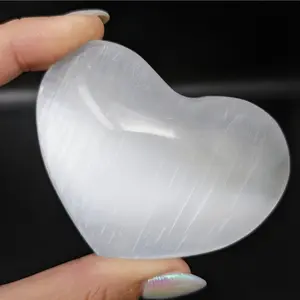 Selenite 3" Puffy Heart Crystal