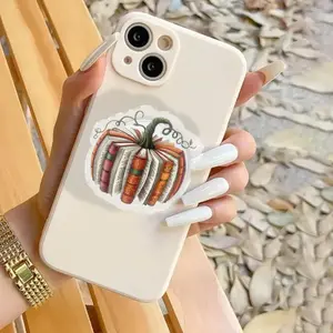 Fall Book Pumpkin Phone Grip– Halloween Magnetic Phone Holder, Cute Halloween Gift, Retro Autumn Reading, Halloween Librarian PopSocket