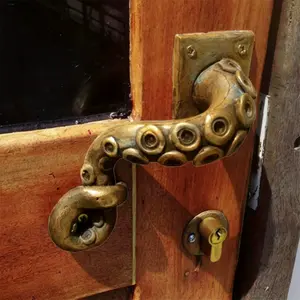 Vintage Octopus Tentacle Door Knob - Punk Style Resin Handle, Deep Ocean Creature Decorative Figurine