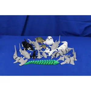 3D-Printed Articulated Sea Creatures – Poseable Ocean Animal Figures Decor Gifts