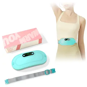 Electric Heating Pad for Cramps, Portable Cordless Fast Heated Pad, Menstrual Belly Pain Relief Warm with 3 Heat Levels & 4 Massage Modes, Daily Gift
