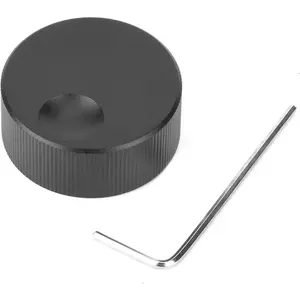 Black Frosted Solid Aluminum Volume Control Knob for 6mm Potentiometer 32x13mm