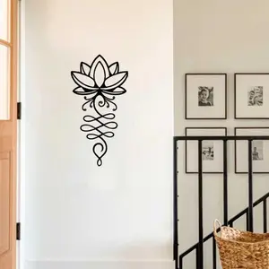 Lotus Pattern Metal Wall Art, Elegant Wall Hanging for Housewarming Gifts & Home Decor, Unique Metal Art Piece, Unframed Wall Art, Wall Art Decoration