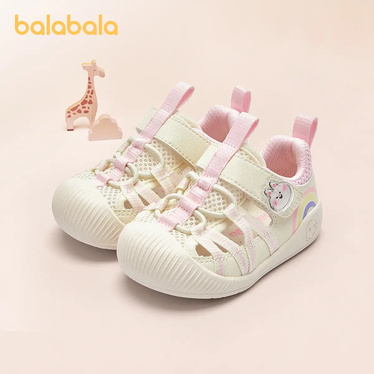 balabala bionic suction cup sole sandals boys baby toddler shoes children's sandals girls summer mesh anti-slip sports Footwear Breathable Comfortable