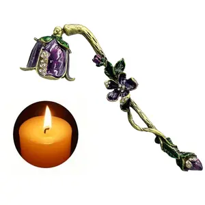 Elegant Heavy-Duty Metal Candle Snuffer, Long Flame-Safe Handle Design, Perfect for Home, Kitchen, Dining Table Decor, Safe Candle Extinguisher