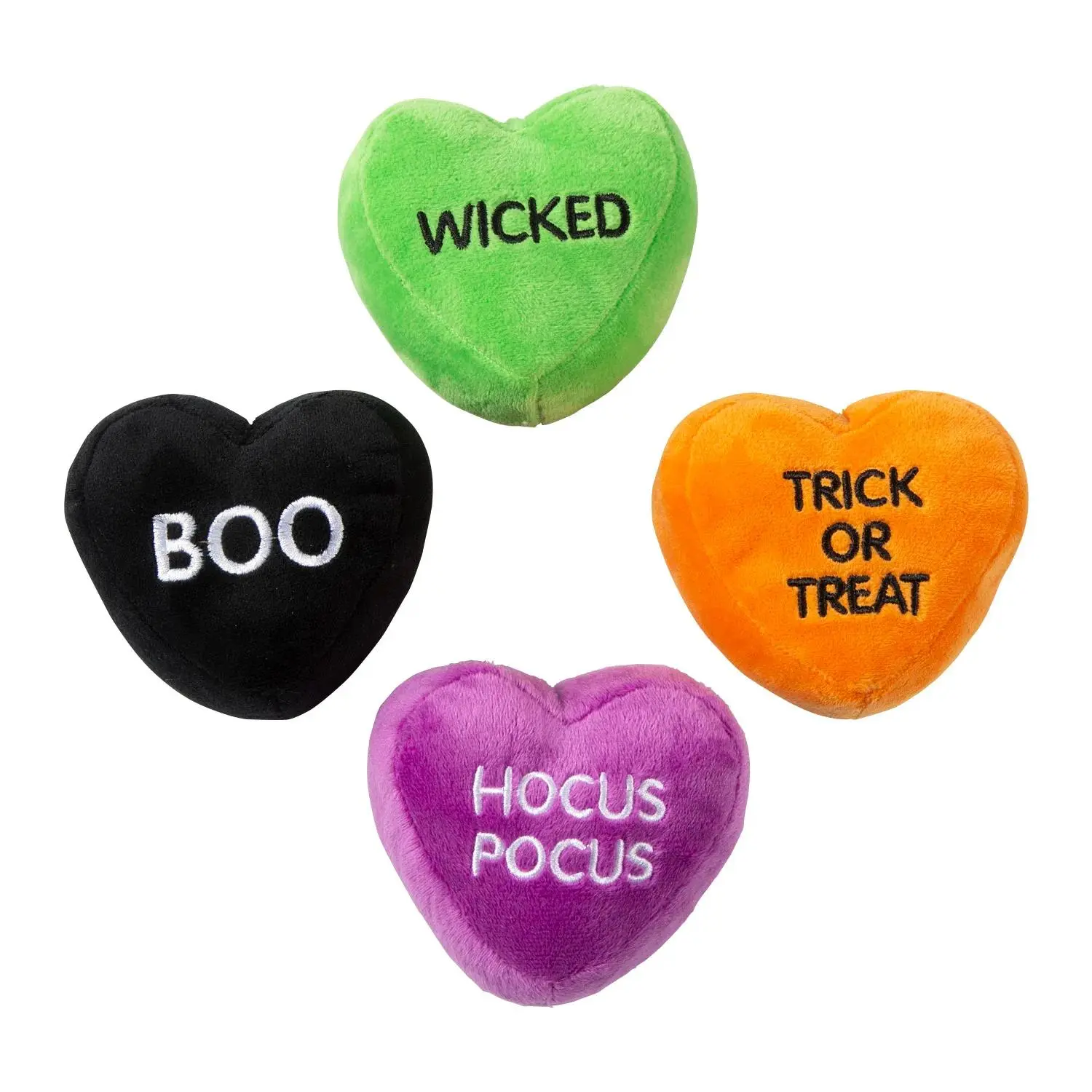 Halloween Stuffed Conversation Hearts - 12 Pc