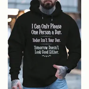 Funny Quote Long Sleeve Hoodie – Unisex Style, Soft 100% Cotton with Elasticity