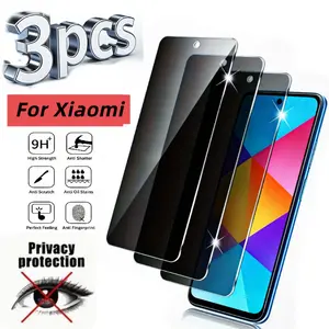 Privacy Protection Anti-Spy HD Tempered Glass Film, Scratch-Resistant Fingerprints, Compatible with Xiaomi Poco & Mi Series Phones