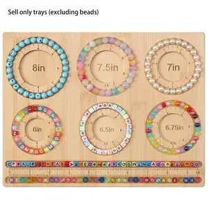Beading Board, 1 Count DIY Wooden Beading Board without Beads, Jewelry Making Board, DIY Jewelry Making Tool for Bracelet Necklace Earrings, Beading Accessories