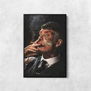 Thomas Shelby Print, Mafia Decor, Tommy Shelby Wall Art for Man Cave, Gift for Boyfriend, Peaky Blinders Poster