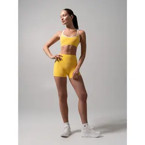 Sweetheart Nubre Sports Bra - Yellow and White