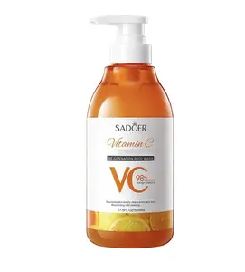 SADOER Vitamin C Rejuvenation Body Wash 98% Natural Orange Vitamin C Nourishes Skin Deeply Cleanses Even Skin Tone Moisturizing Mild Cleaning